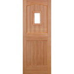 Product Hardwood stable door with an arched top and a single unglazed light