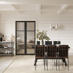 Sutton Black Prefinished Reeded Glazed Door - Lifestyle Image 1