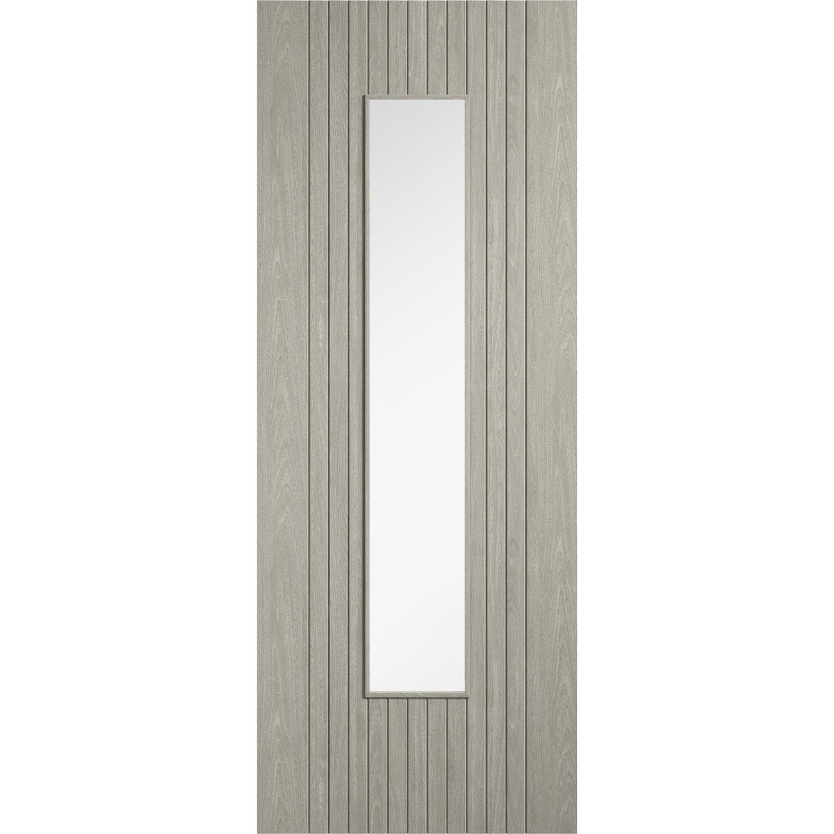 Sydney Light Grey Prefinished Laminate Glazed Door - Main Product Image
