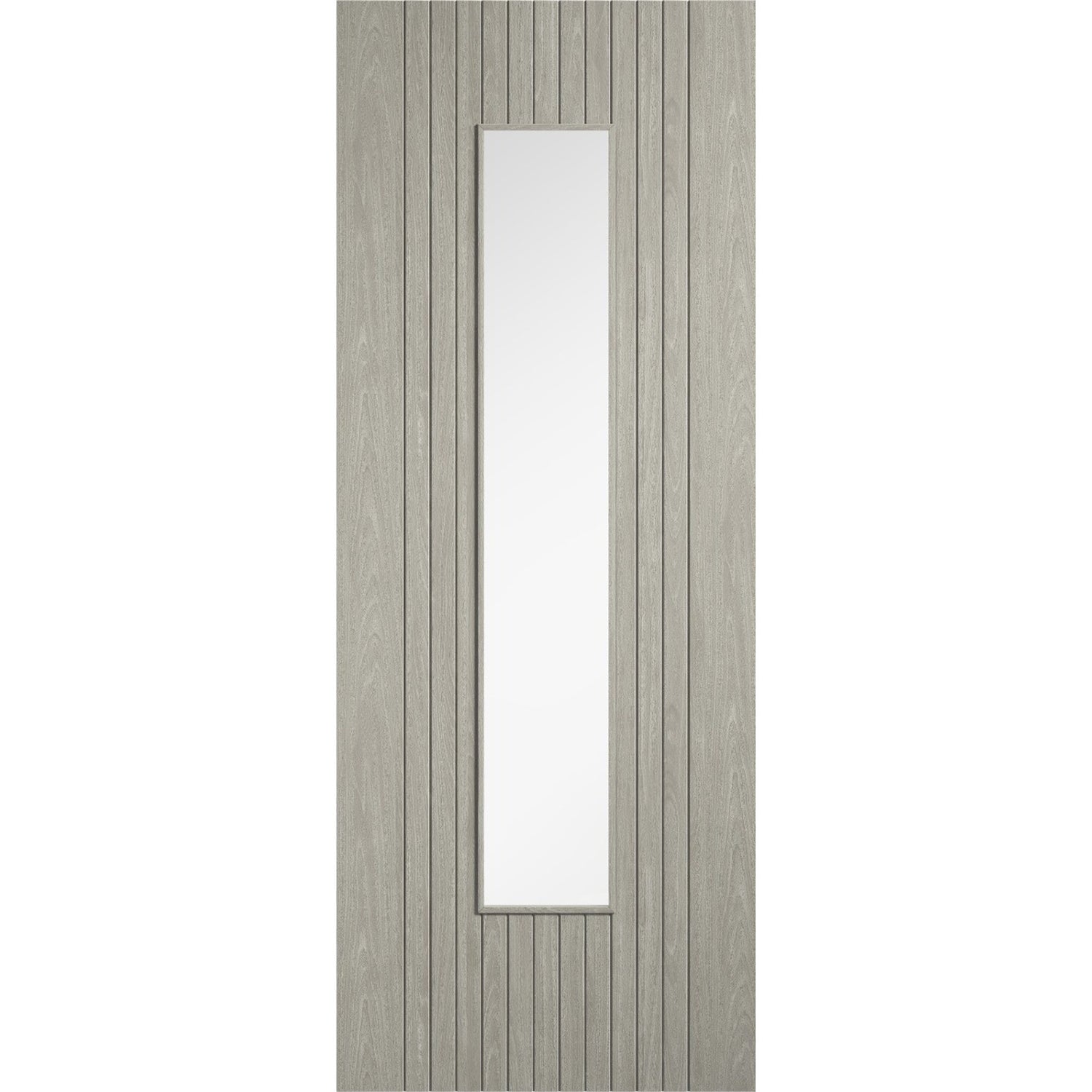 Sydney Light Grey Prefinished Laminate Glazed Door - Main Product Image