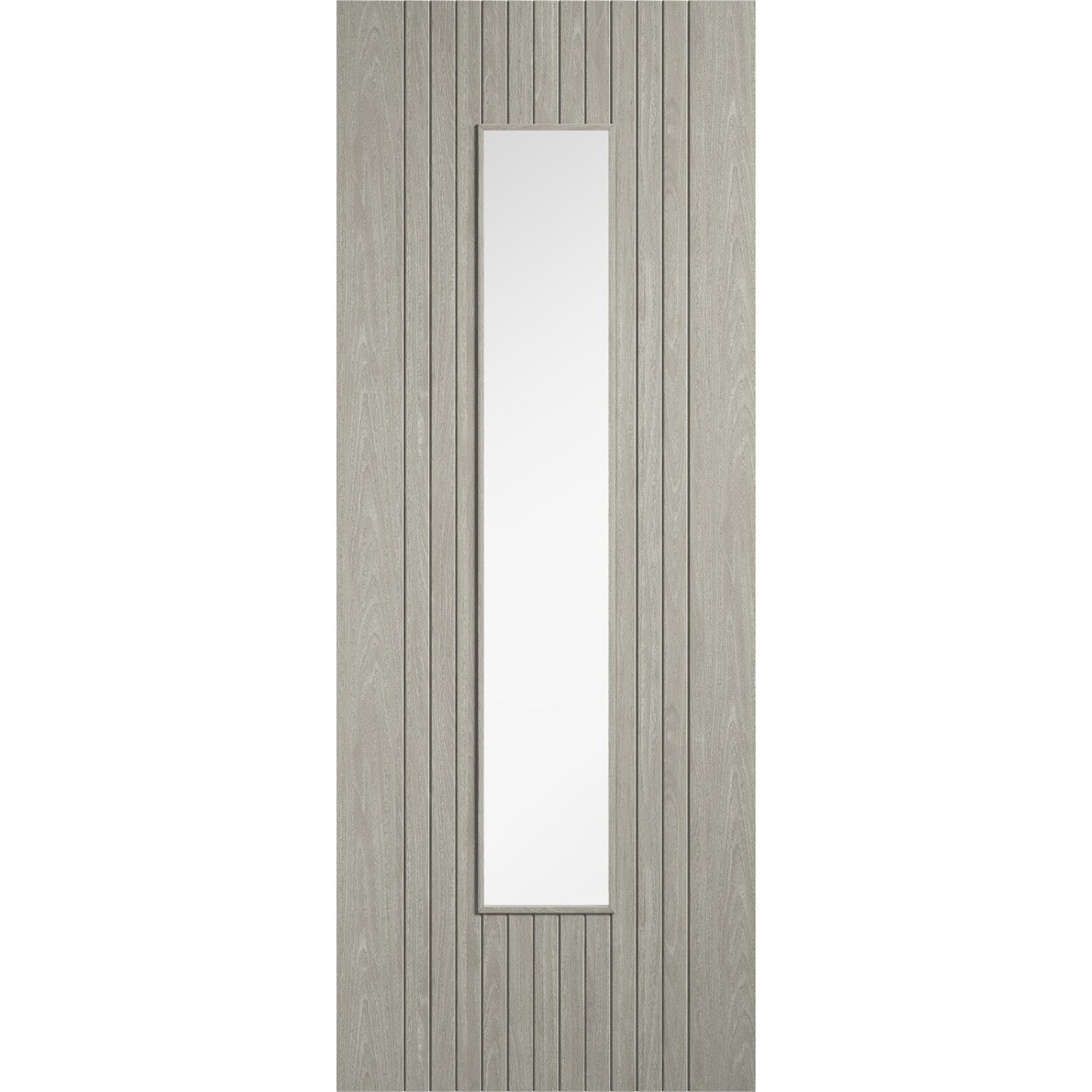 Sydney Light Grey Prefinished Laminate Glazed Door - Main Product Image