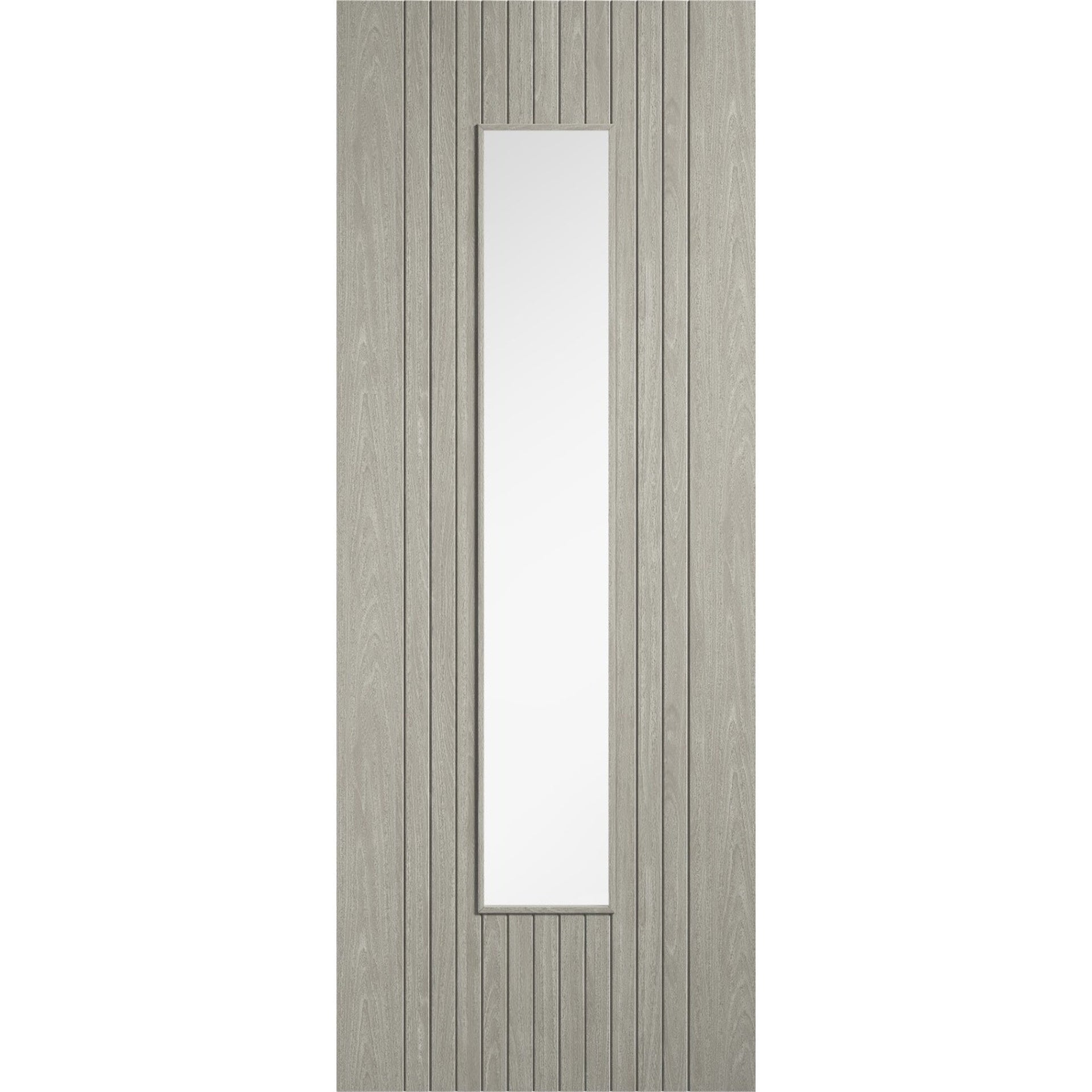 Sydney Light Grey Prefinished Laminate Glazed Door - Main Product Image