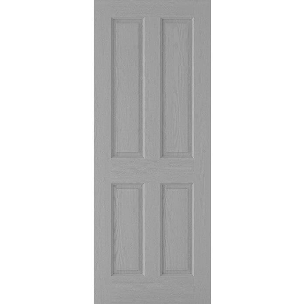 Product textured four-panel prefinished grey internal door