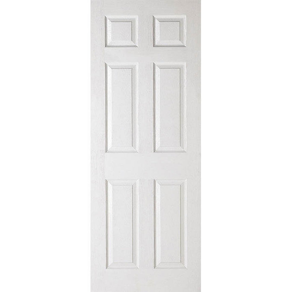 Product textured 6 panel white moulded FD30 internal fire door