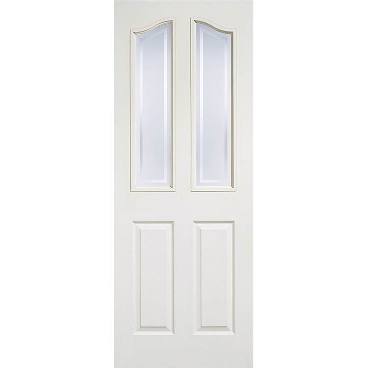 Textured Mayfair White Moulded Glazed Internal Door - Main Product Image
