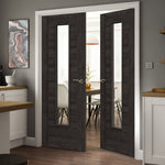 Tigris Cinza Glazed Dark Grey Laminate Internal Door - Lifestyle Image 1