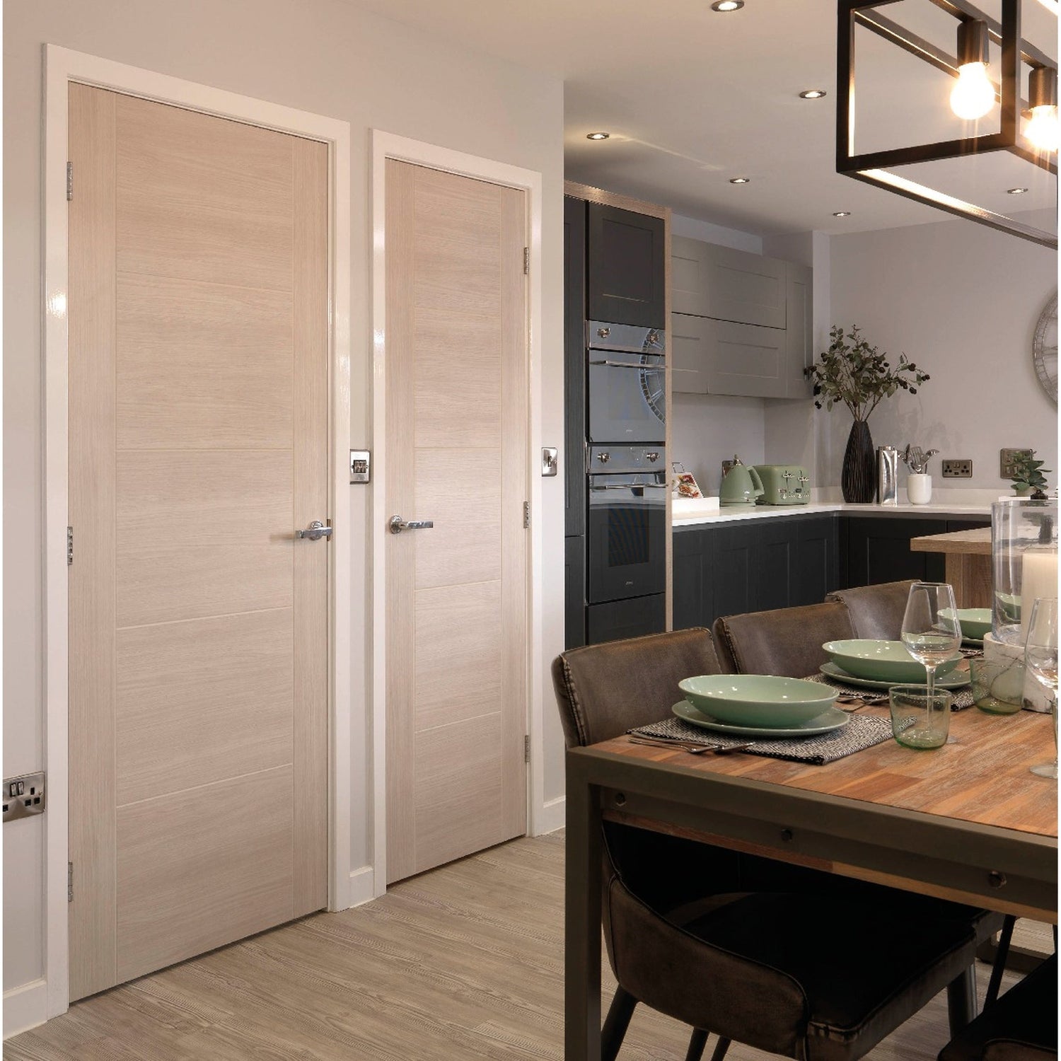 Tigris Ivory Laminate Internal Door - Lifestyle Image 1