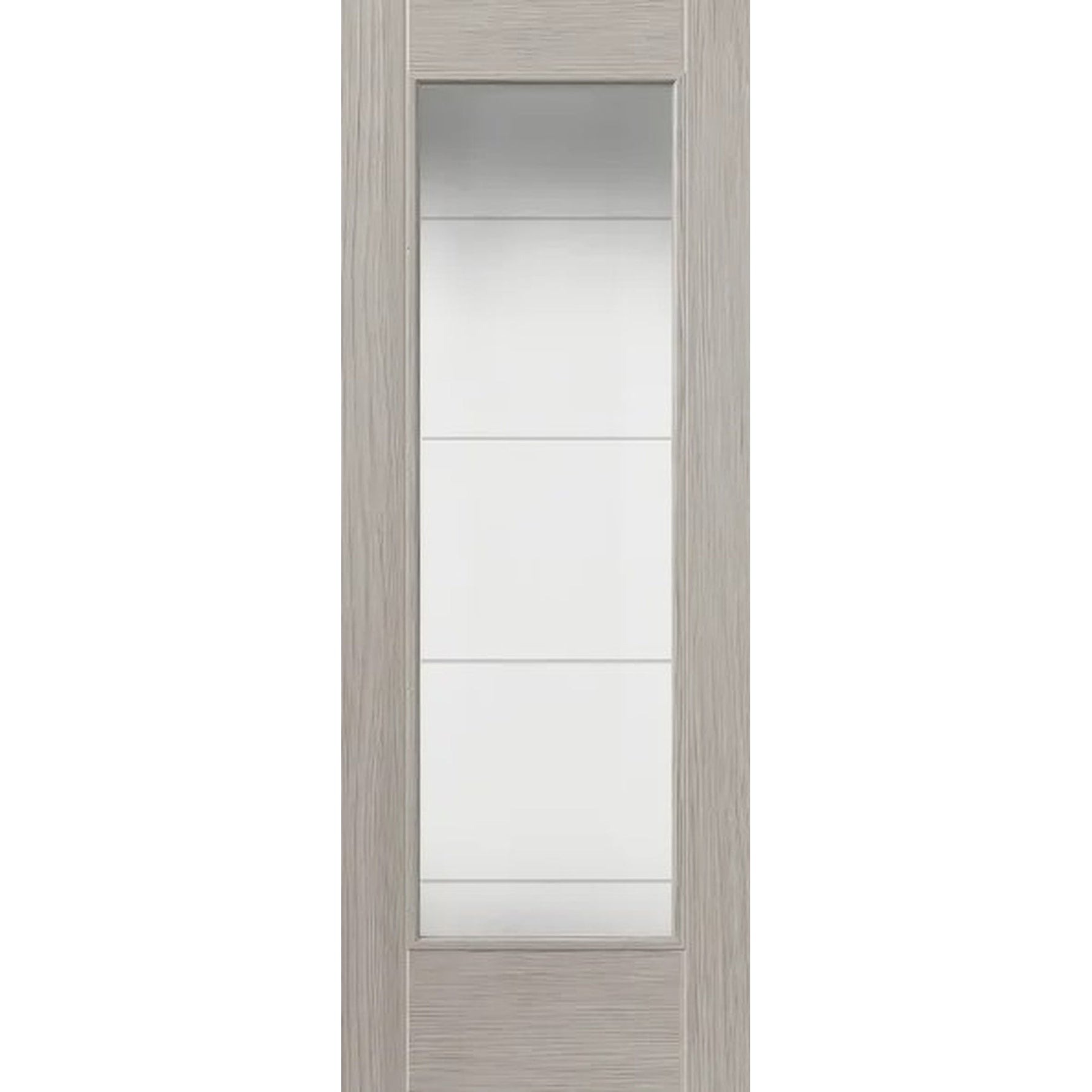 Tigris Light Grey Full Glazed Laminate Internal Door - Main Product Image
