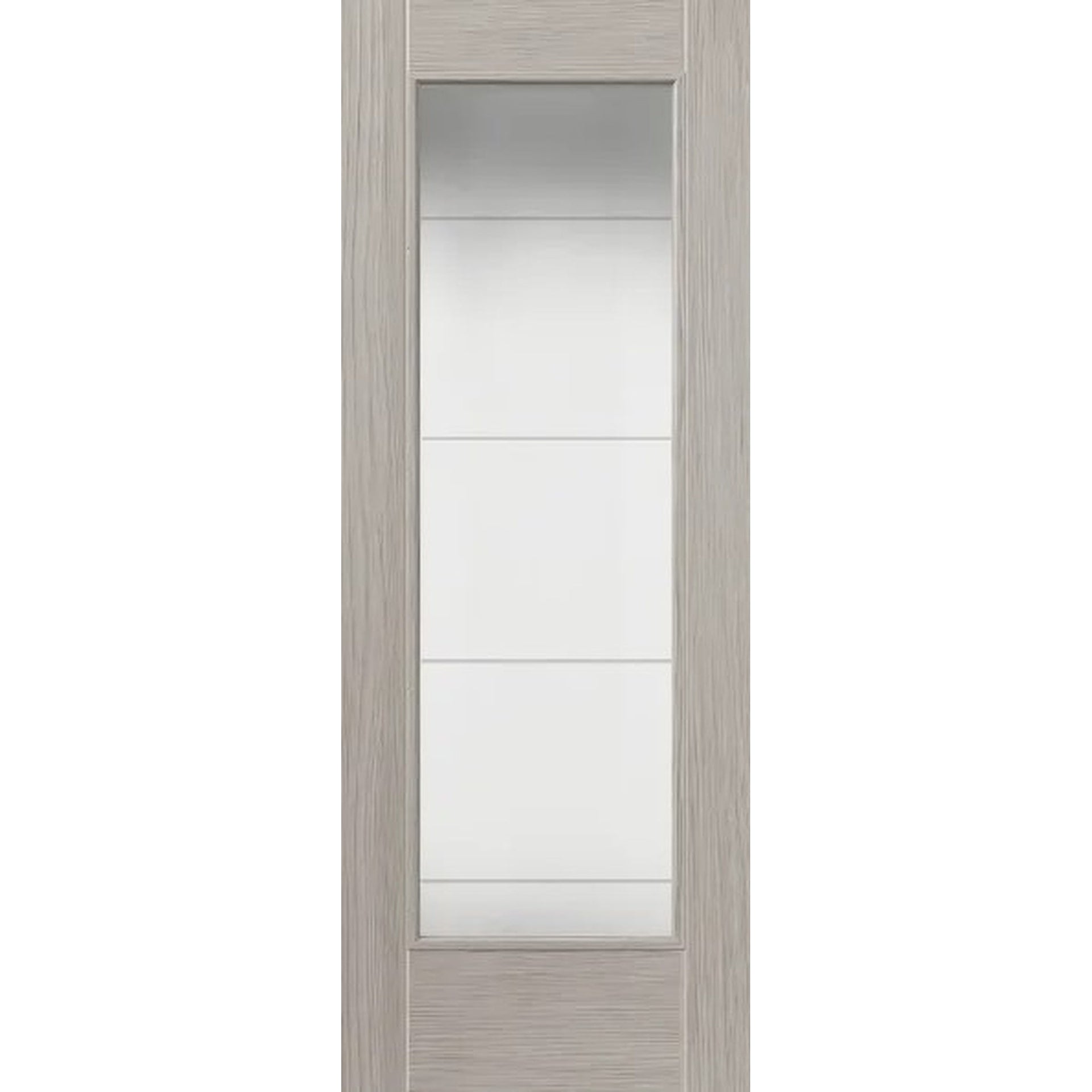 Tigris Light Grey Full Glazed Laminate Internal Door - Main Product Image