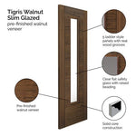 Buy Emral Walnut Glazed Prefinished Internal Door online UK