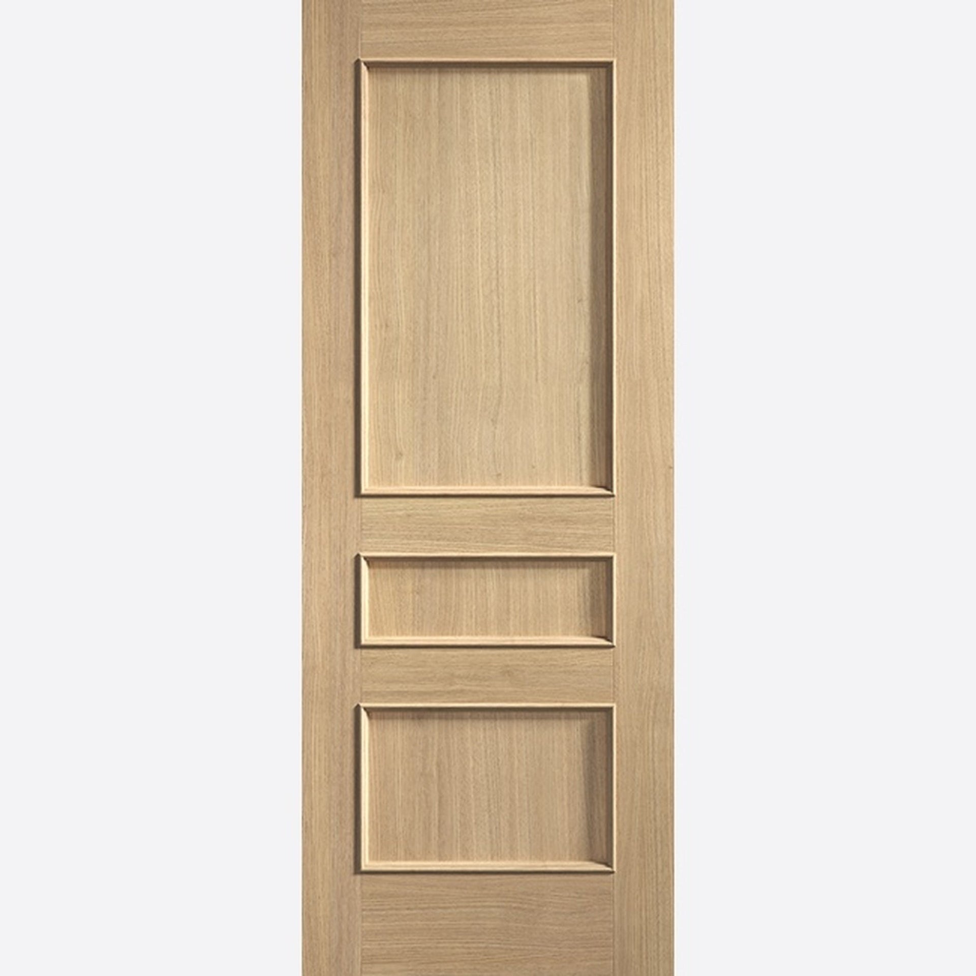 Toledo 3 Panel Prefinished Oak Fire Door - Main Product Image