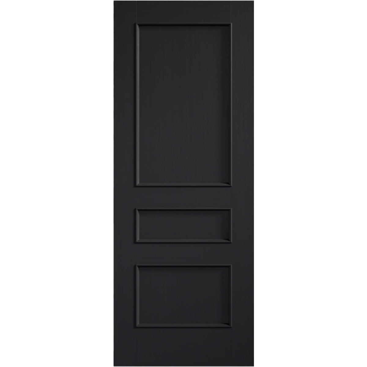 Toledo Black Prefinished 3 Panel Fire Door - Main Product Image