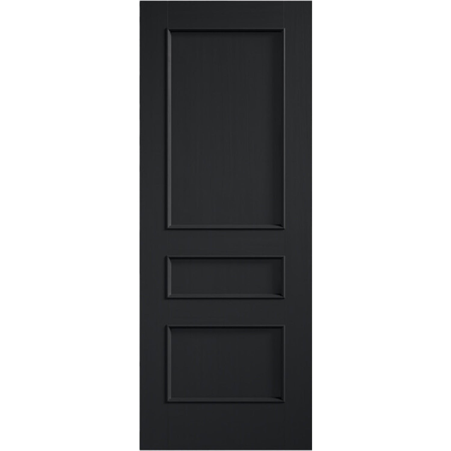 Toledo Black Prefinished 3 Panel Fire Door - Main Product Image