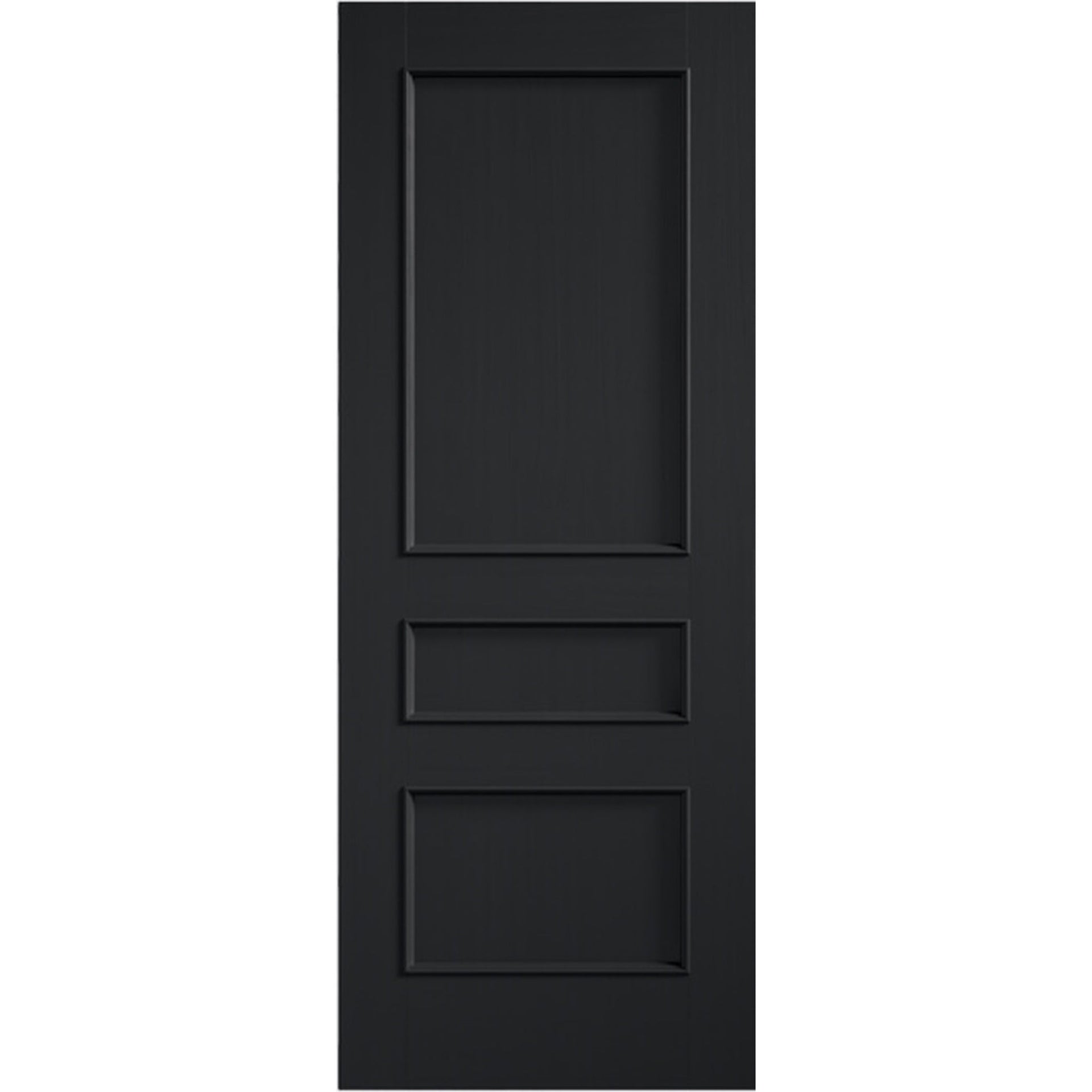 Toledo Black Prefinished 3 Panel Fire Door - Main Product Image
