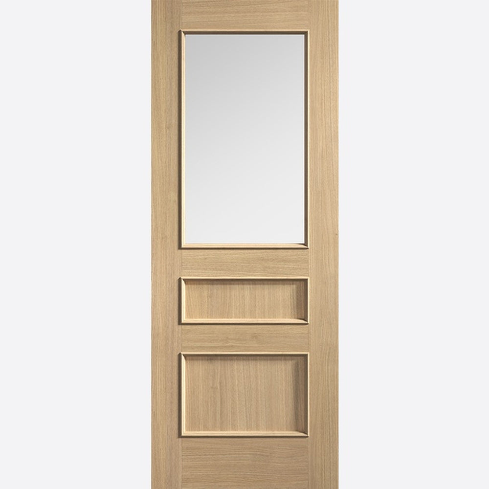Product Toledo prefinished oak clear glazed internal door