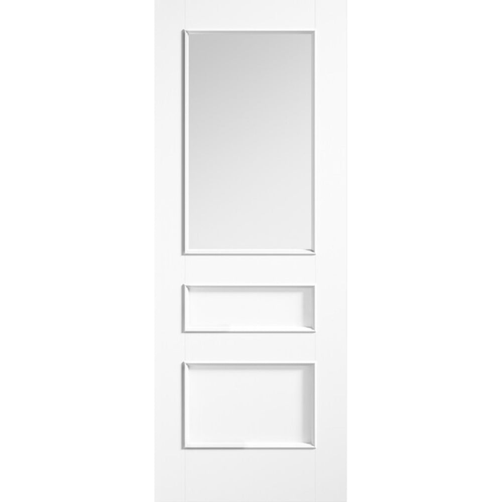 Product Toledo white primed clear glazed internal door