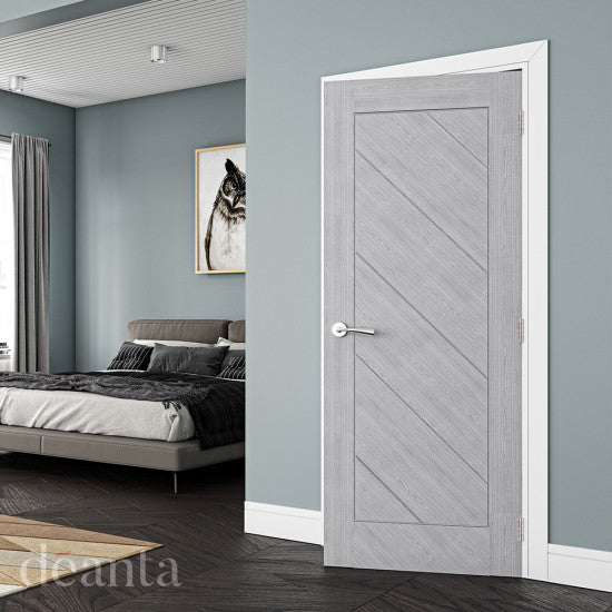 Buy Torino Glazed Prefinished Light Grey Ash Door online UK