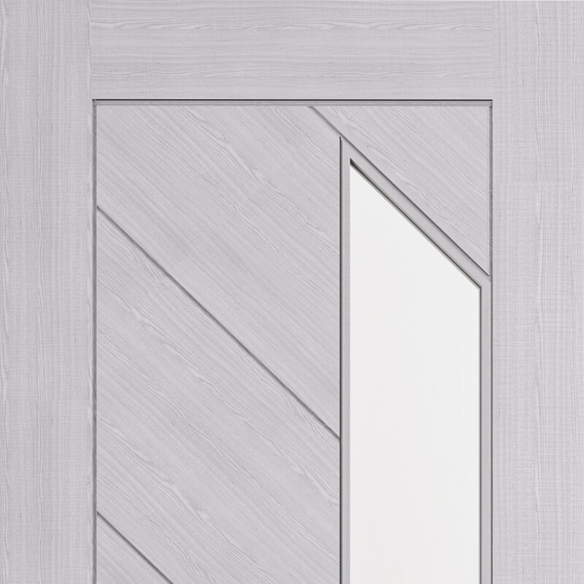 Torino Glazed Prefinished Light Grey Ash Fire Door - Lifestyle Image 2