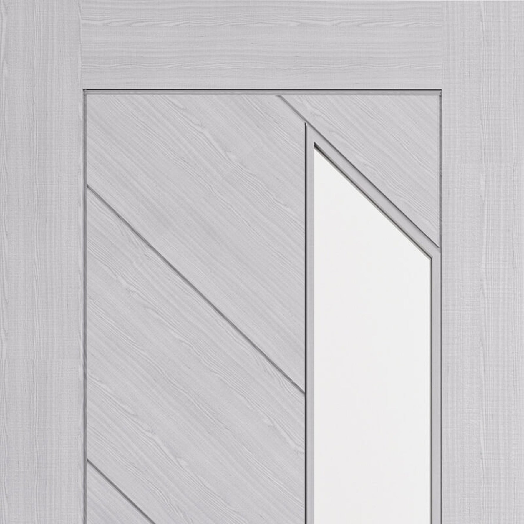 Torino Glazed Prefinished Light Grey Ash Fire Door - Lifestyle Image 2