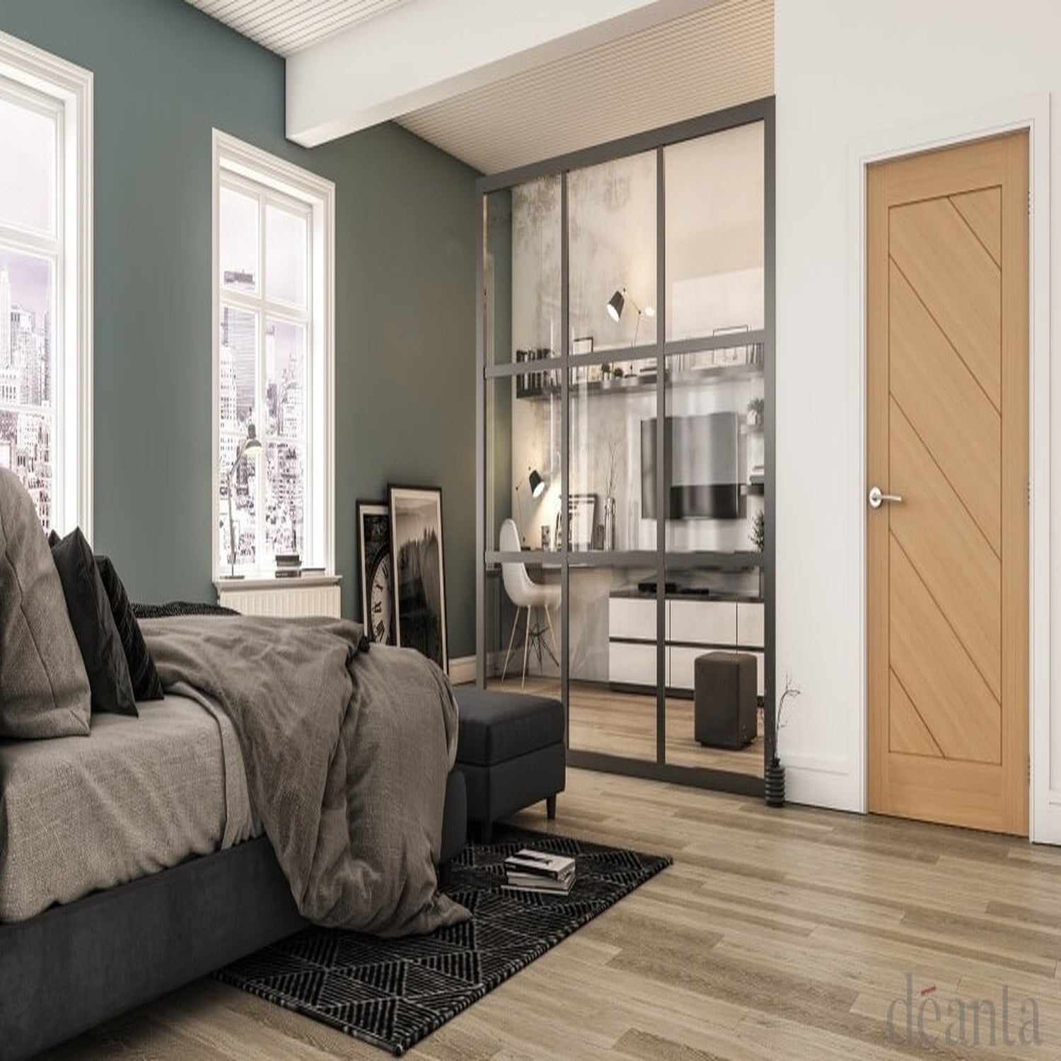 Torino Prefinished Oak Door - Lifestyle Image 1