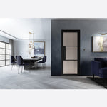 Tribeca Black 3L Glazed Reeded Internal Door - Lifestyle Image 1