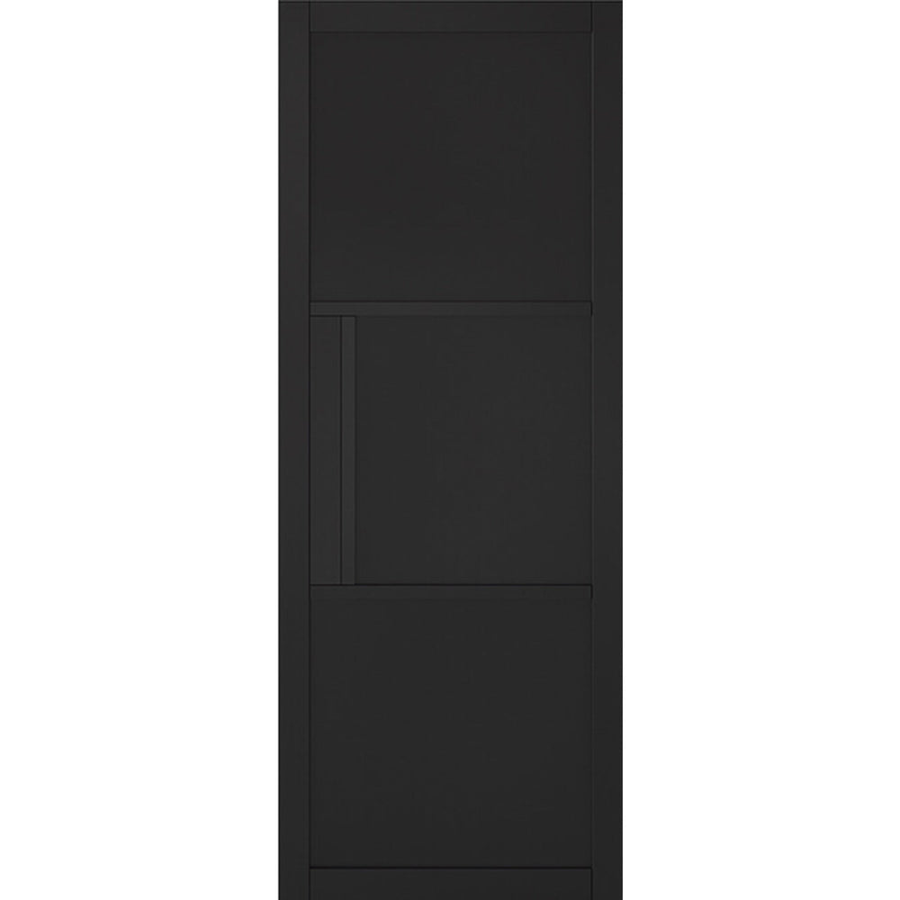 Product Tribeca black three-panel internal door
