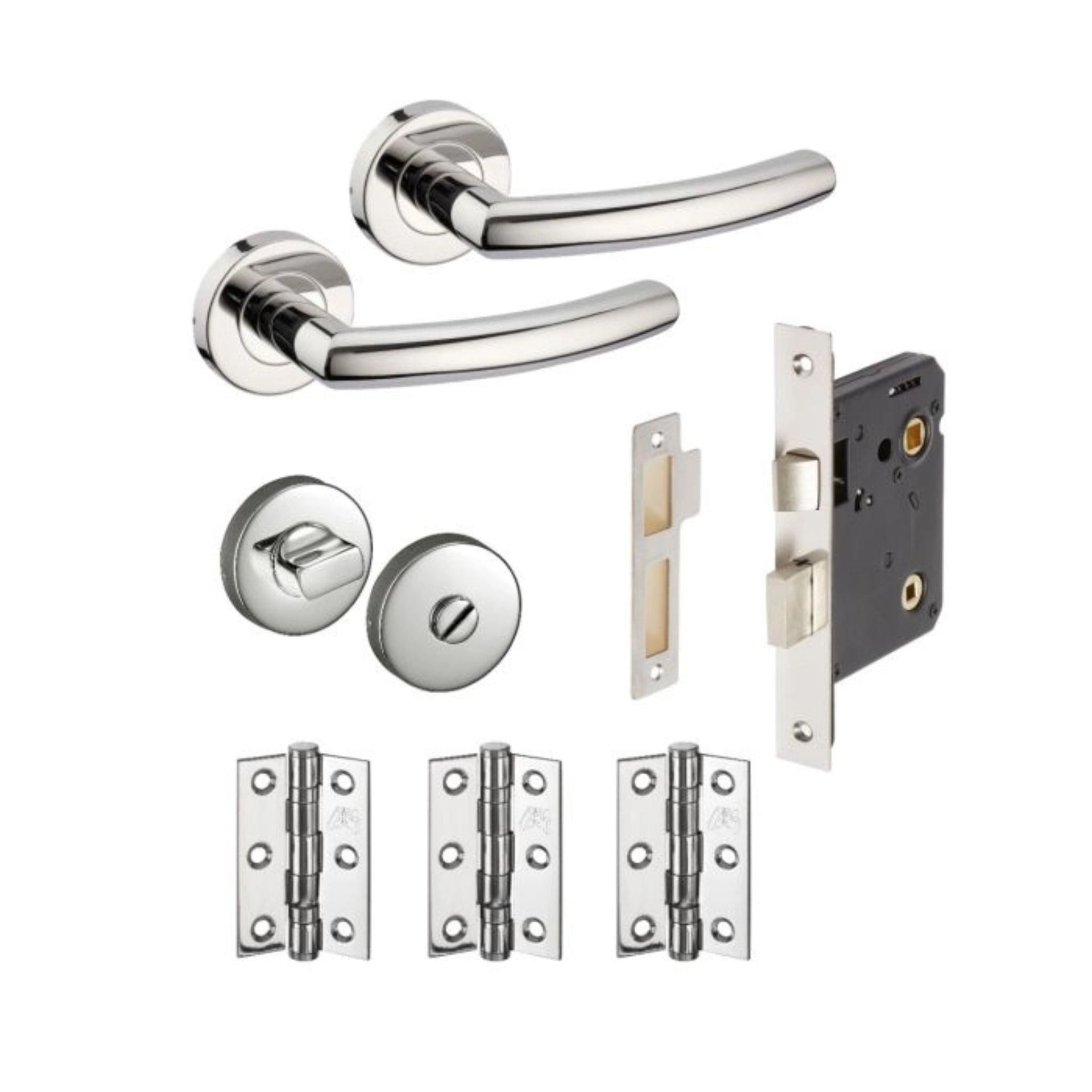 Raven Polished Privacy Latch Pack