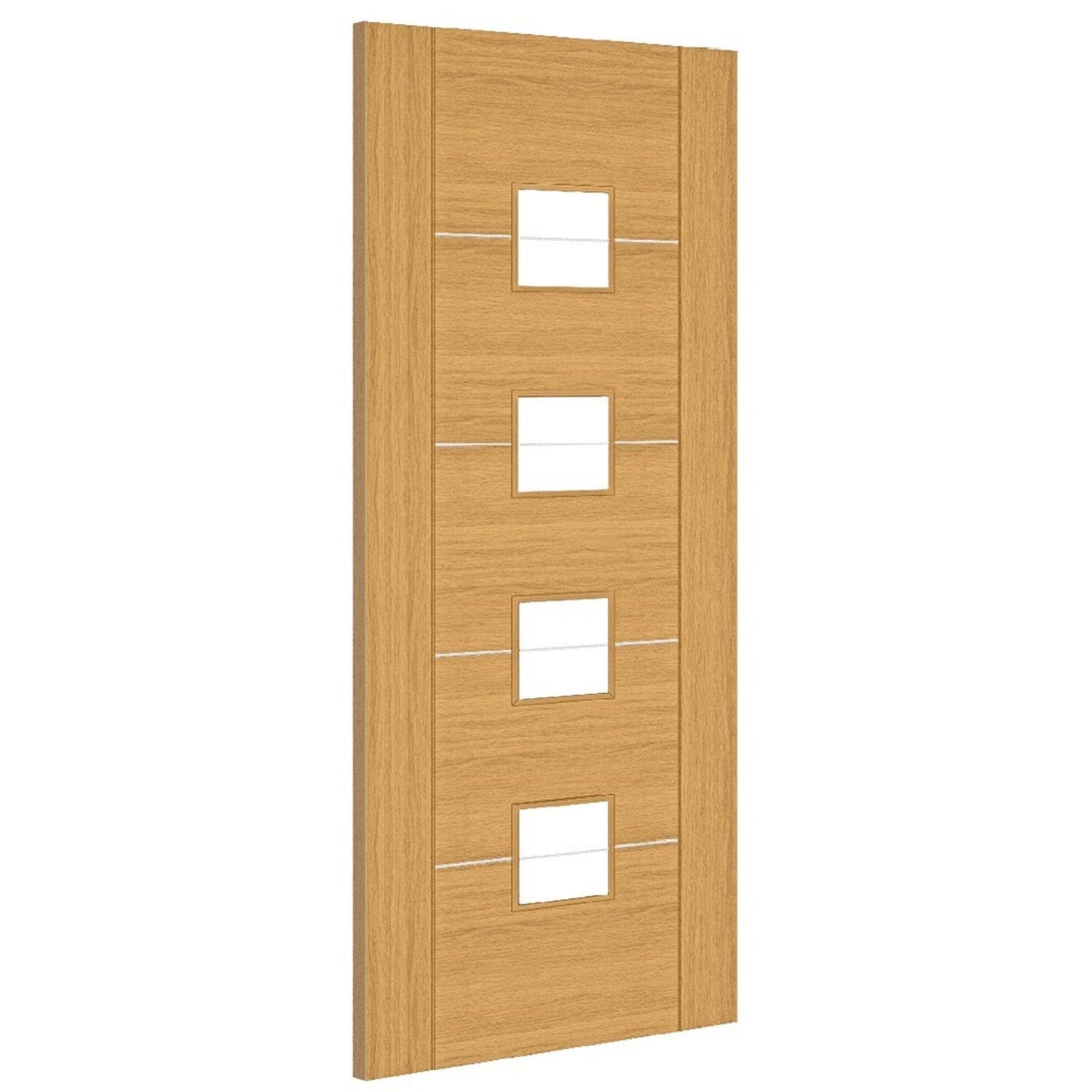 Valencia Prefinished Oak Glazed Internal Door - Lifestyle Image 1