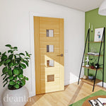 Valencia Prefinished Oak Glazed Internal Door - Lifestyle Image 2