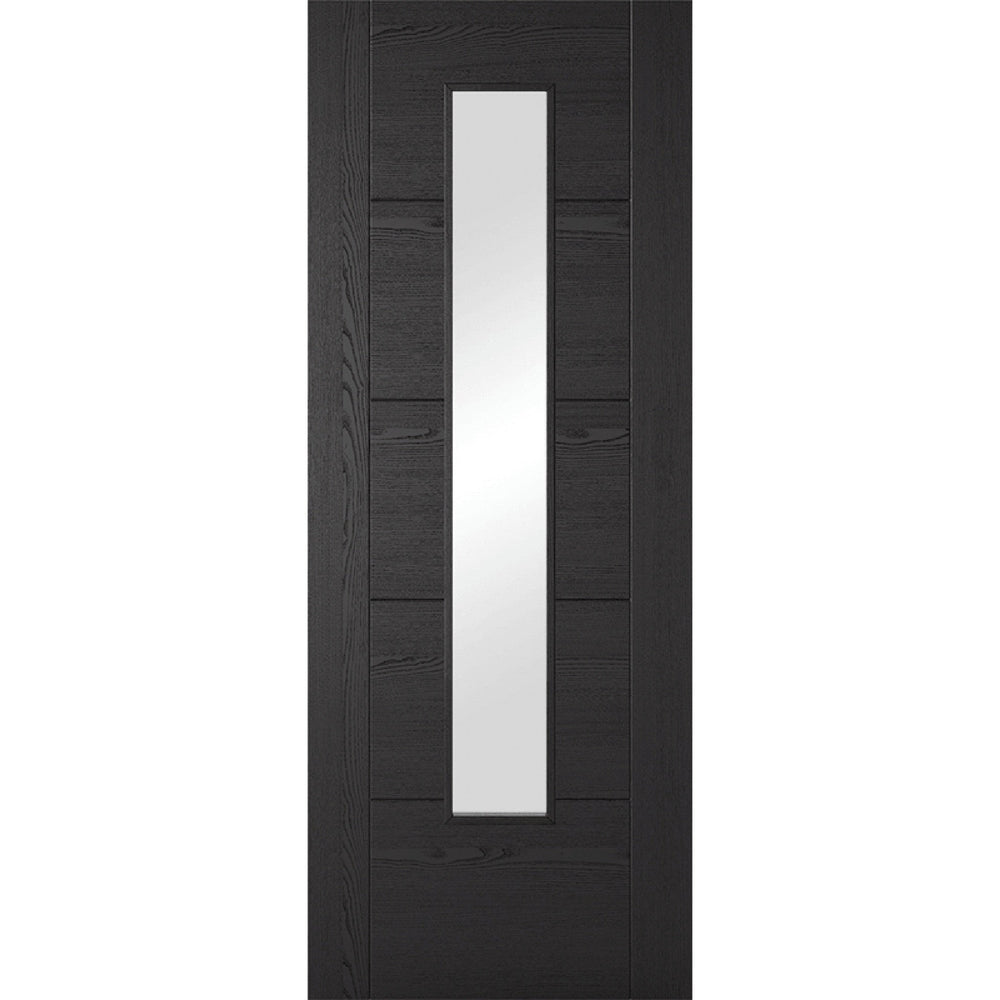 Product Vancouver charcoal black prefinished one-light internal fire door