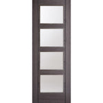 Vancouver Ash Grey 4L Clear Glazed Internal Door - Main Product Image