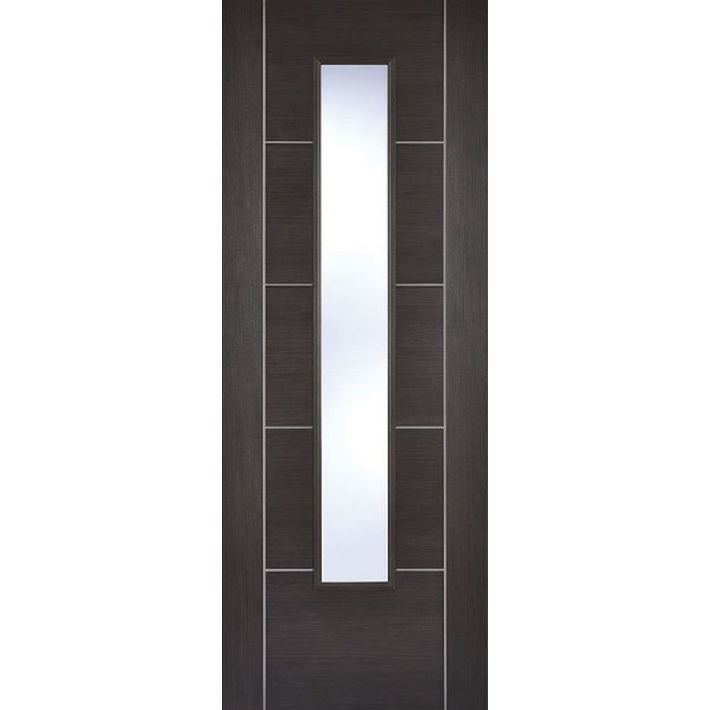 Product Vancouver dark grey glazed laminate internal door