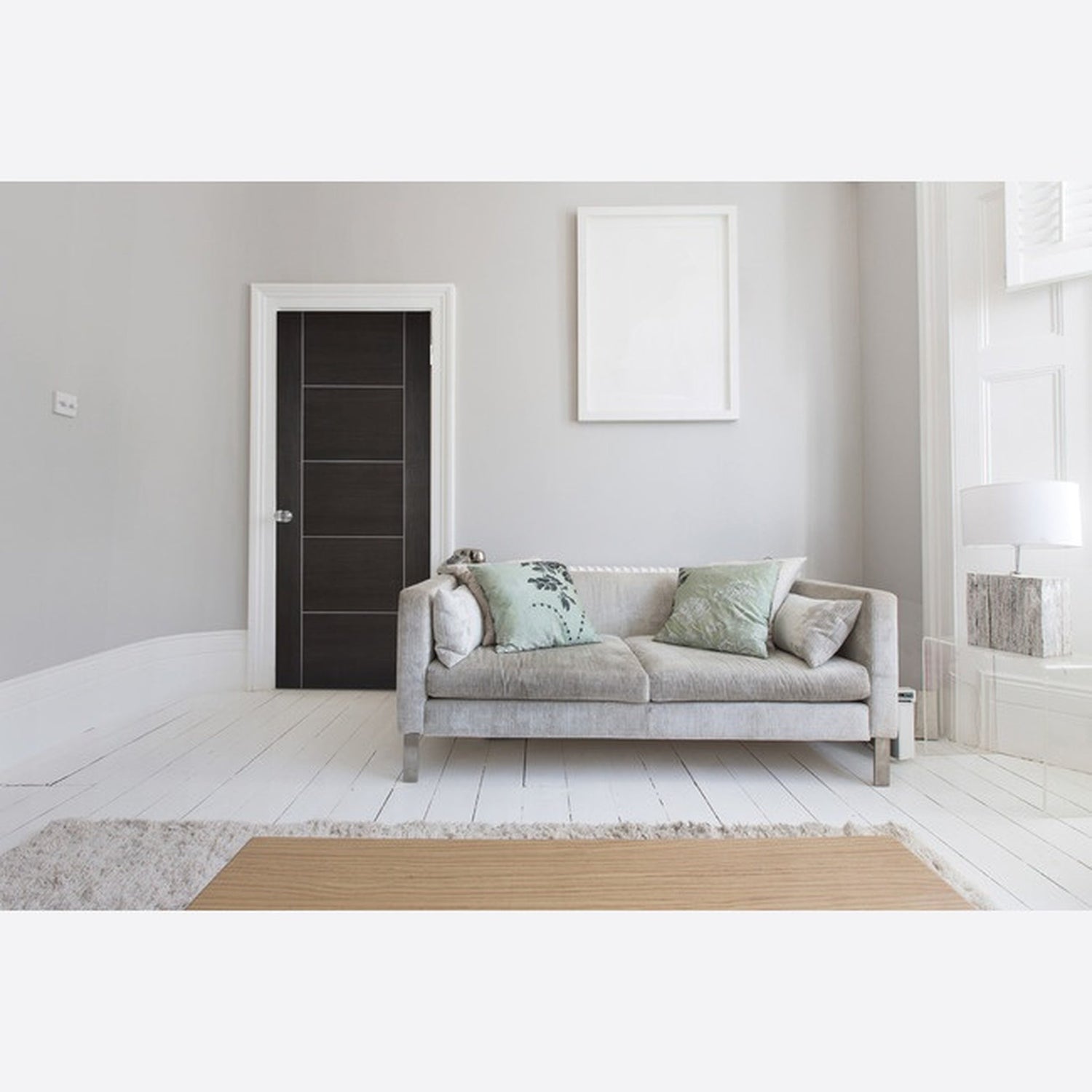 Vancouver Dark Grey Laminate FD30 Fire Door - Lifestyle Image 1