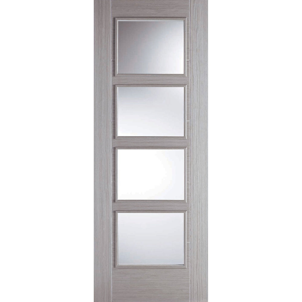 Product Vancouver light grey four-light glazed fire door