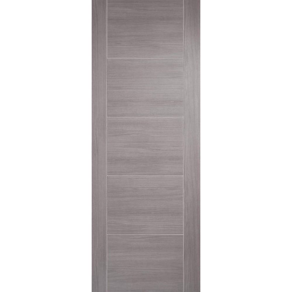 Product Vancouver light grey laminated FD30 fire door with horizontal grooves