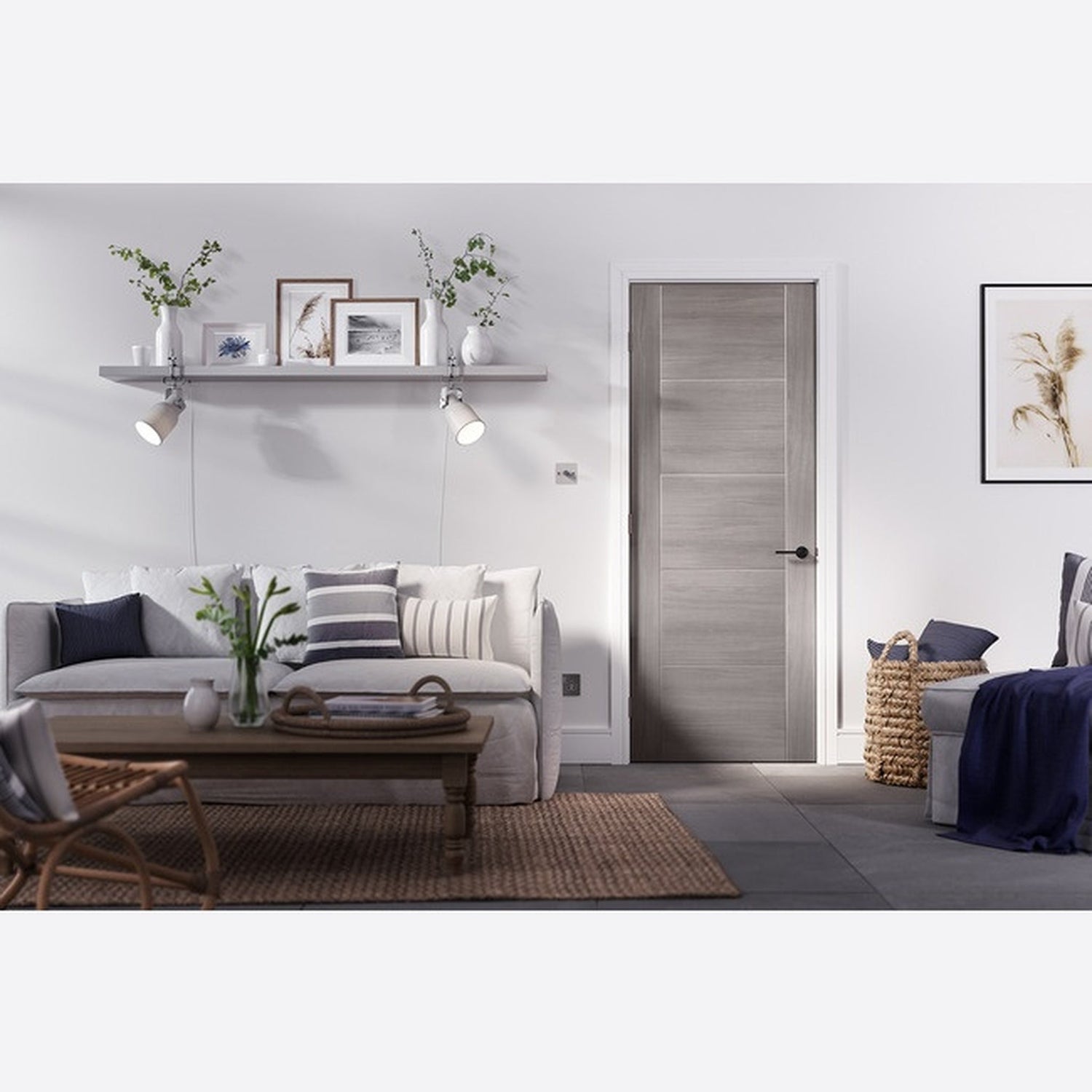 Vancouver Light Grey Laminated Internal Door - Lifestyle Image 1