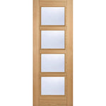 Vancouver Prefinished Oak 4L Glazed Internal Door - Main Product Image