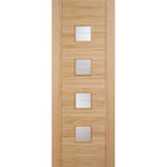 Vancouver Prefinished Oak Brilliant Cut Glazed Internal Door - Main Product Image