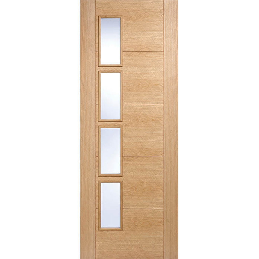 Product Vancouver prefinished oak offset glazed internal door