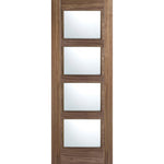 Vancouver Walnut Prefinished 4 Light Glazed Door - Main Product Image