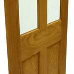 Victorian 4 Panel Glazed Veneer Oak Door - Lifestyle Image 4