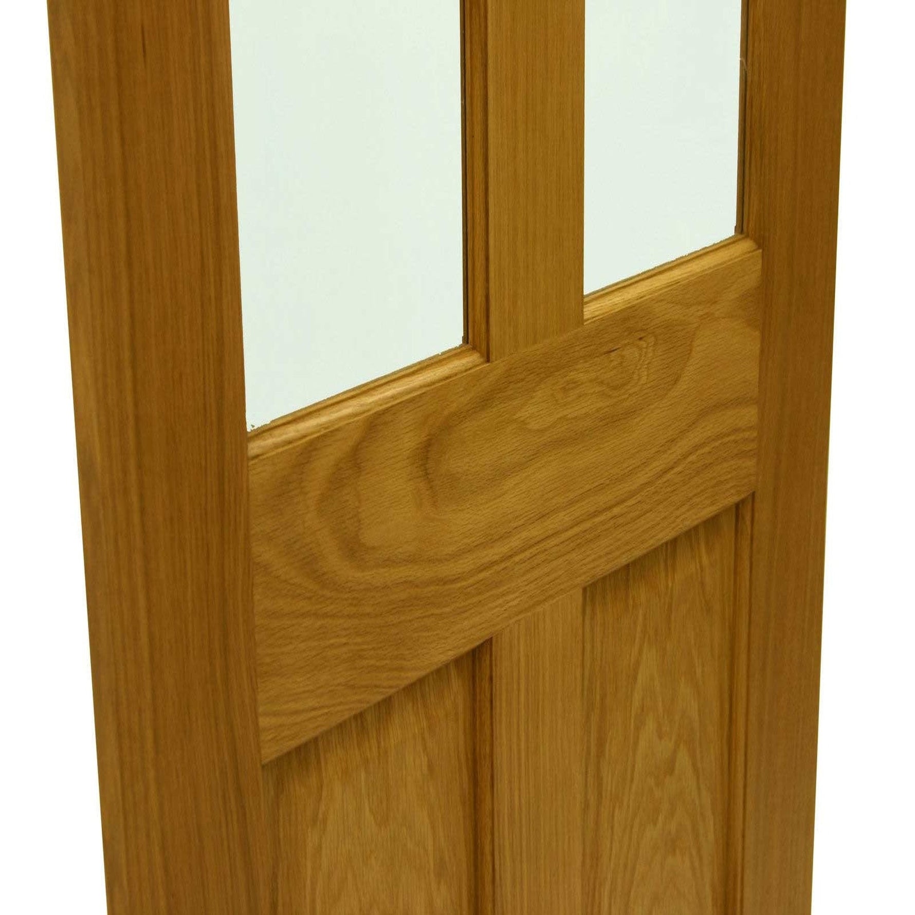 Victorian 4 Panel Glazed Veneer Oak Door - Lifestyle Image 4