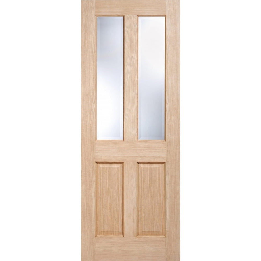 Product Victorian four-panel glazed oak veneer door