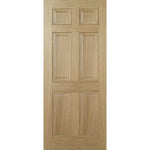 Victorian 6 Panel Prefinished Oak Fire Door - Lifestyle Image 1