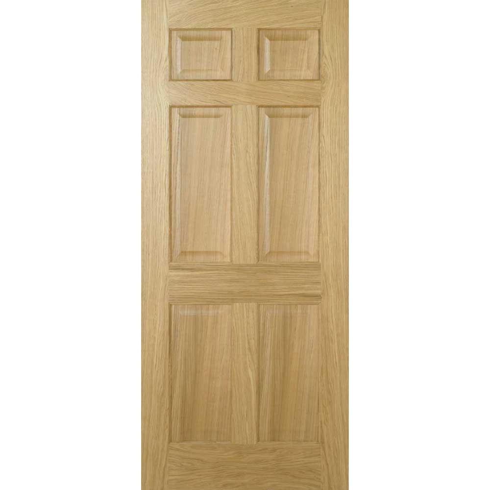 Product Victorian six-panel prefinished oak internal fire door