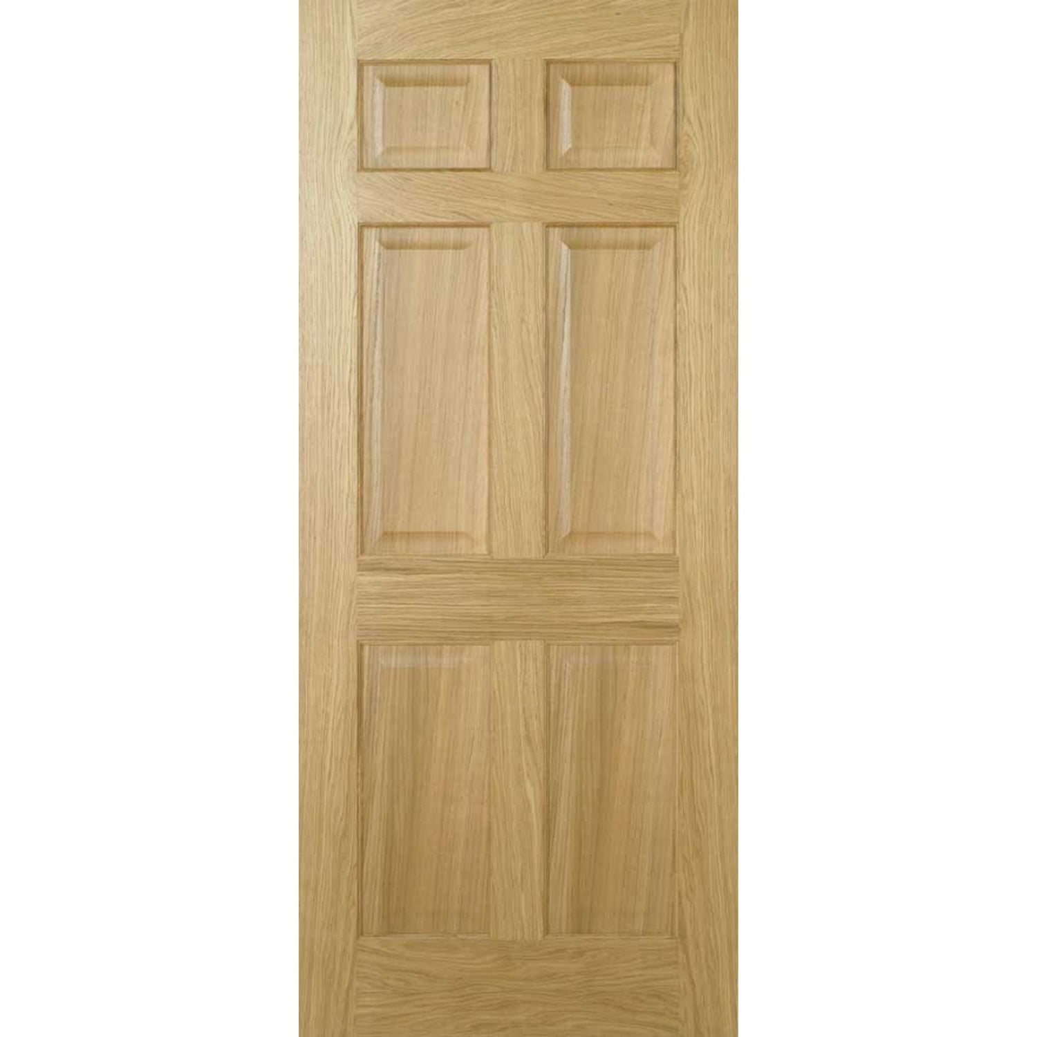 Victorian 6 Panel Prefinished Oak Fire Door - Main Product Image