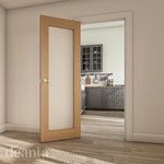 Buy Walden Obscured Glazed Oak Door online UK