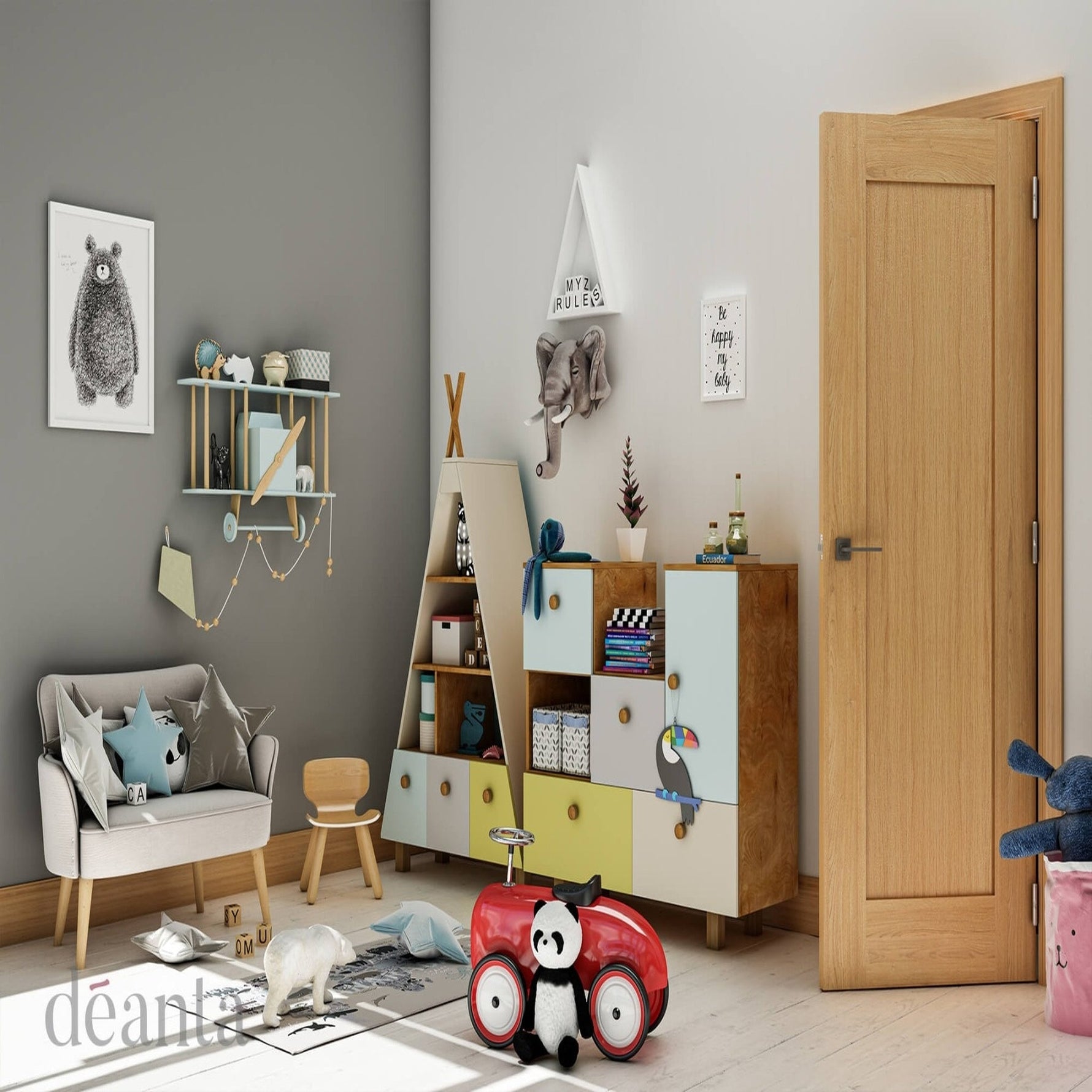 Walden Panel Oak Door - Lifestyle Image 1