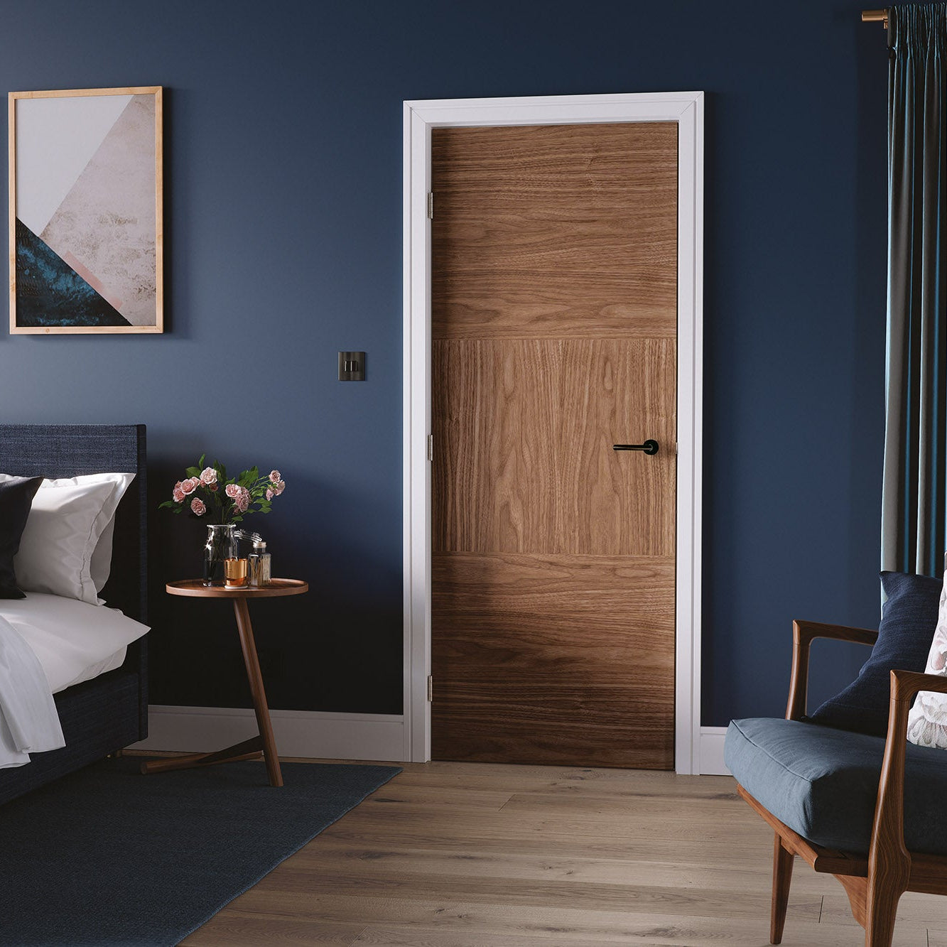 Tres Prefinished Walnut Internal Door