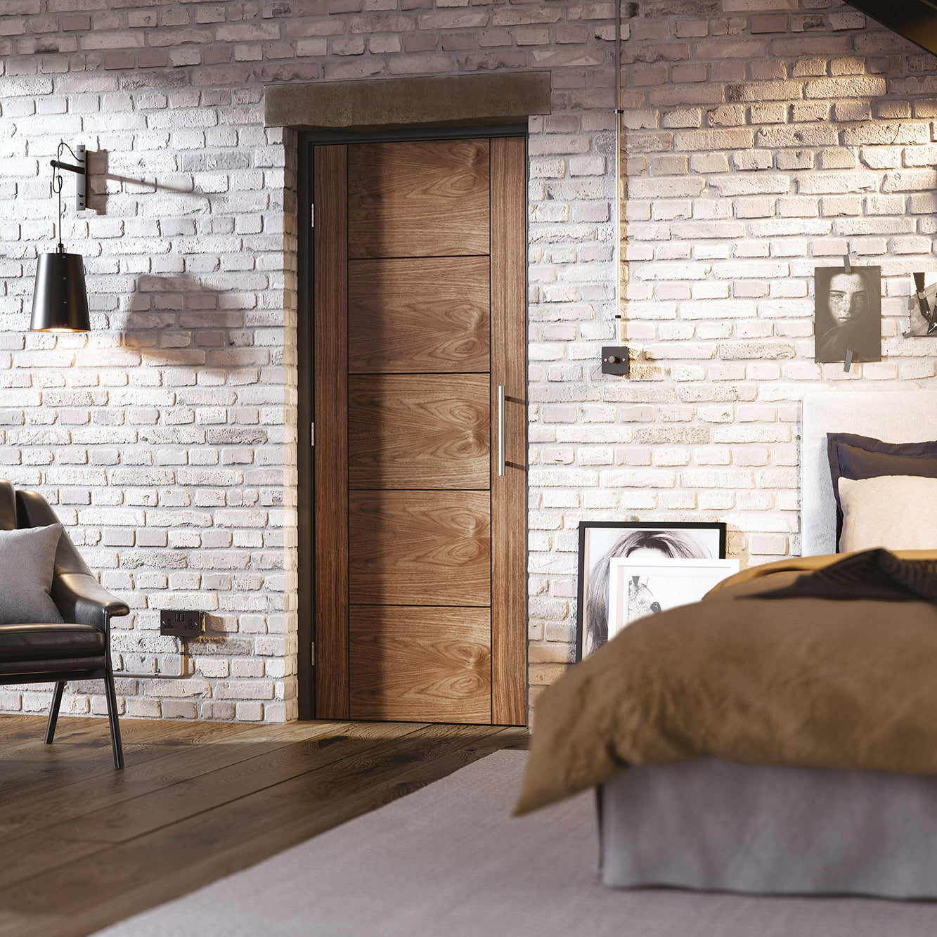 Vancouver Walnut Prefinished FD30 Fire Door